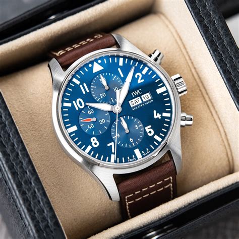 iwc pilot chronograph blue|iwc pilot chronograph price.